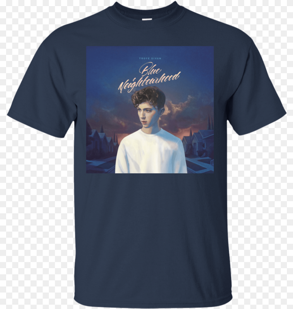 Blue Neighborhood Troye Sivan Shirt Cool Graphic Art Rick And Morty Gym Tank, T-shirt, Clothing, Teen, Person Free Png Download
