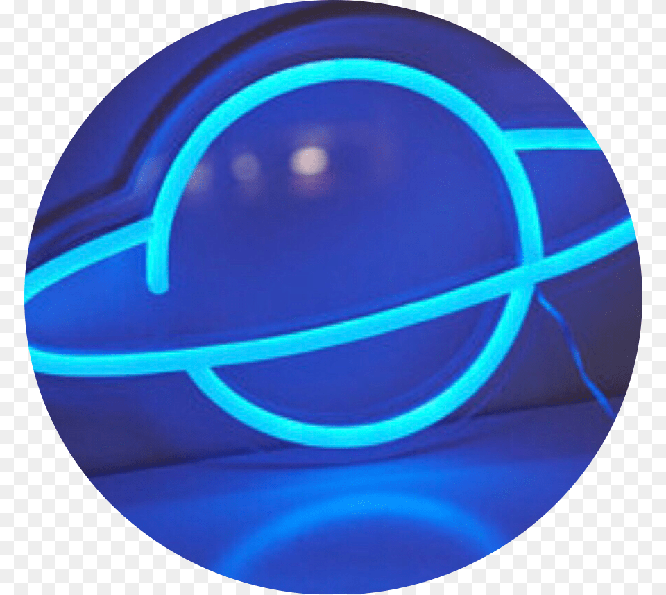 Blue Neon Light Neonsign Light Planet Freetoedit Breakfast, Disk Free Png
