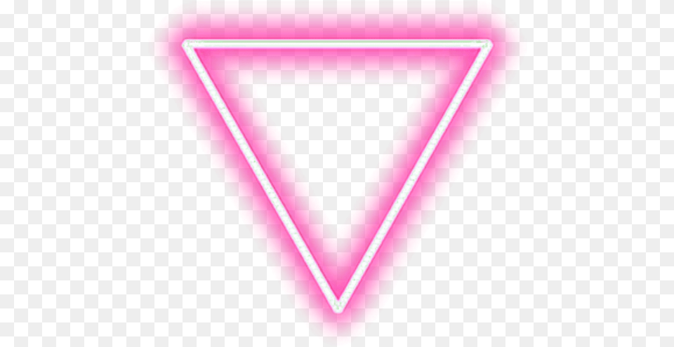 Blue Neon Triangle Transparent, Light Png