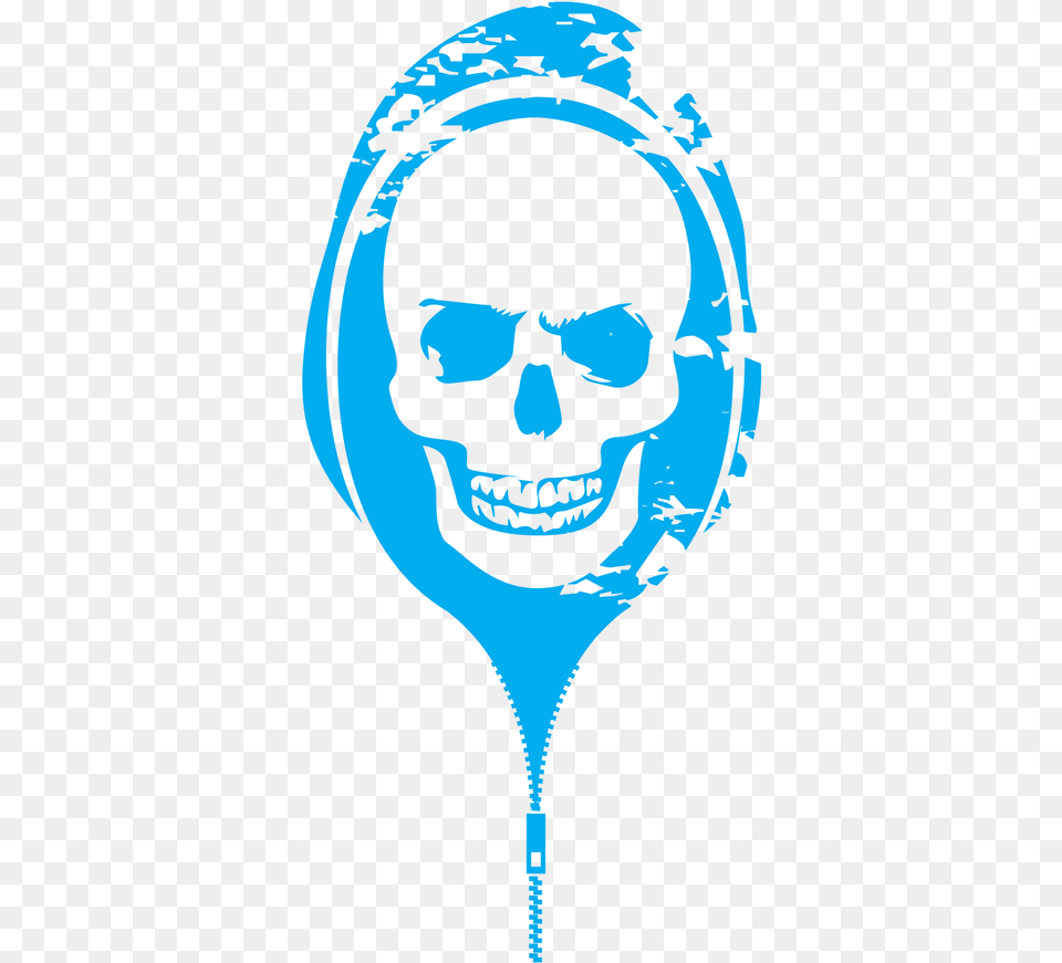 Blue Nike Logo Skull, Adult, Male, Man, Person Free Png Download