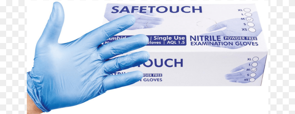 Blue Nitrile Gloves Latex, Clothing, Glove Free Png Download