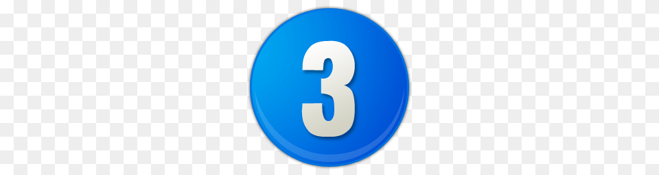 Blue Number 3 Icon, Symbol, Text Free Png