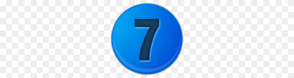Blue Number 7 Icon, Symbol, Text Free Transparent Png