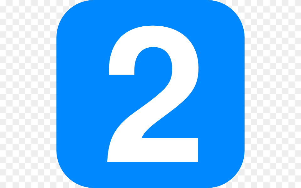 Blue Number Two Hi, Symbol, Text Free Png