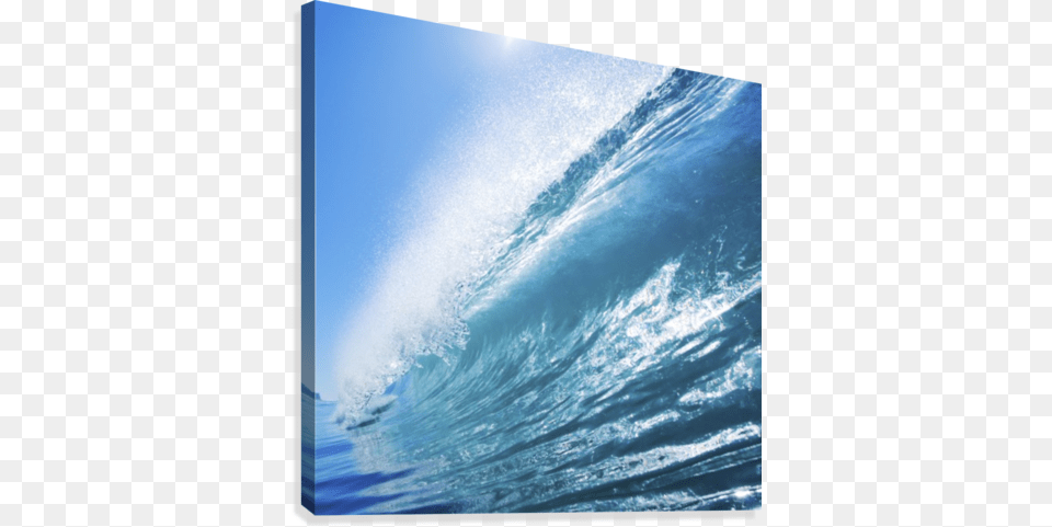 Blue Ocean Wave Canvas Print Posterazzi Blue Ocean Wave Poster Print, Nature, Outdoors, Sea, Sea Waves Free Png