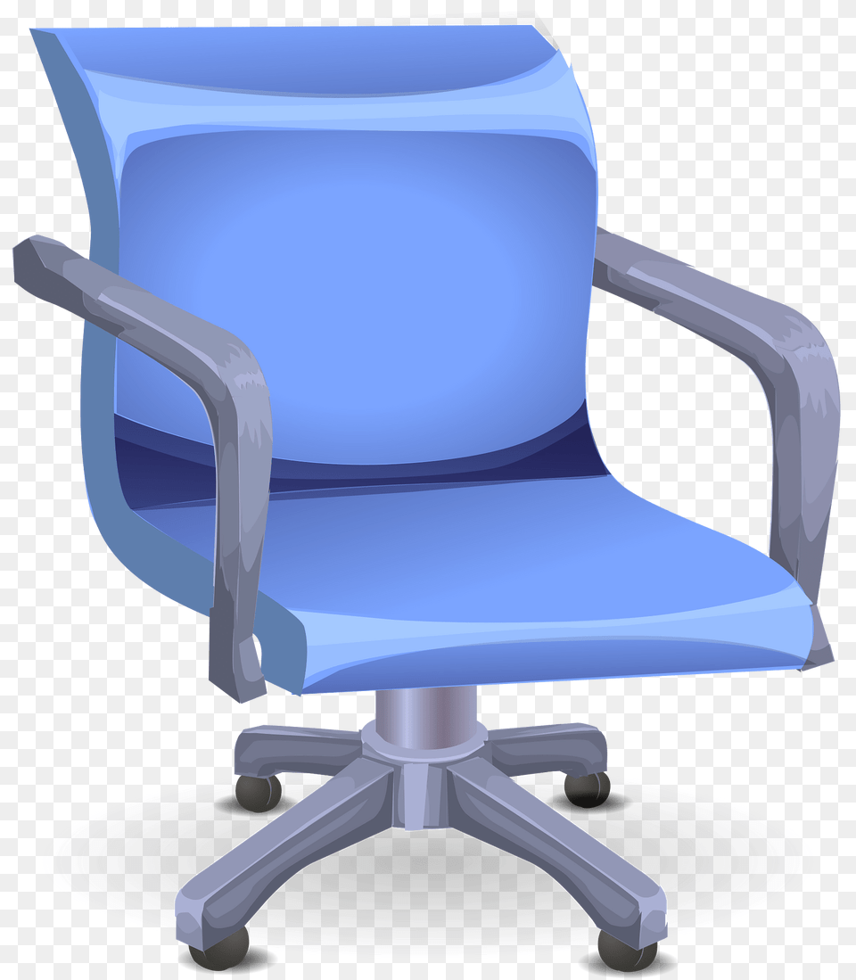 Blue Office Hydraulic Chair Clipart, Cushion, Furniture, Home Decor, Armchair Png