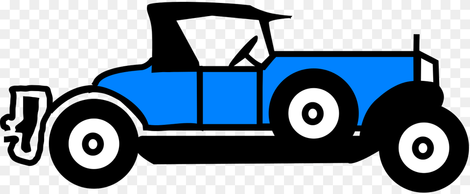 Blue Old Car, Carriage, Transportation, Vehicle, Machine Png Image