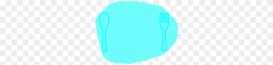 Blue On Blue Place Setting Clip Art, Cutlery, Fork, Spoon Free Png Download