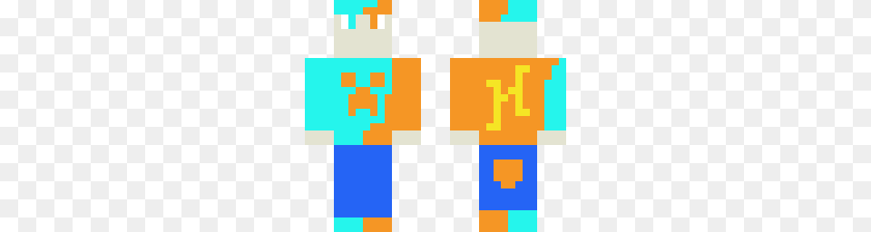 Blue Orange Hypixel Boy Minecraft Skin, Text Free Png