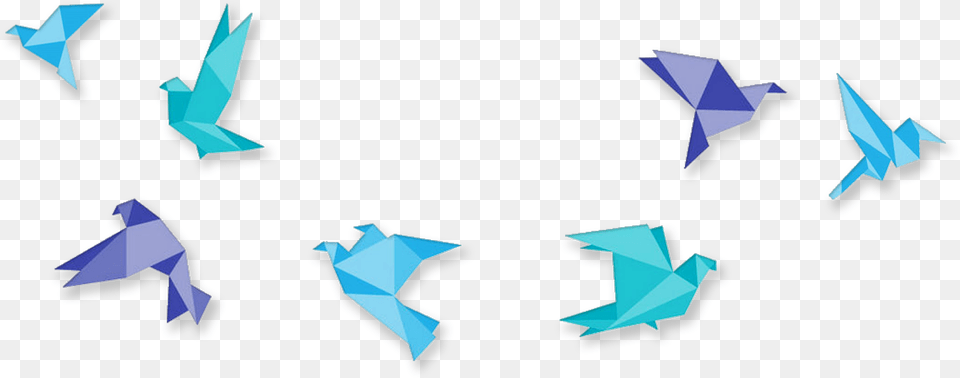 Blue Origami Birds Download Origami Birds Background, Art, Paper, Aircraft, Airplane Png