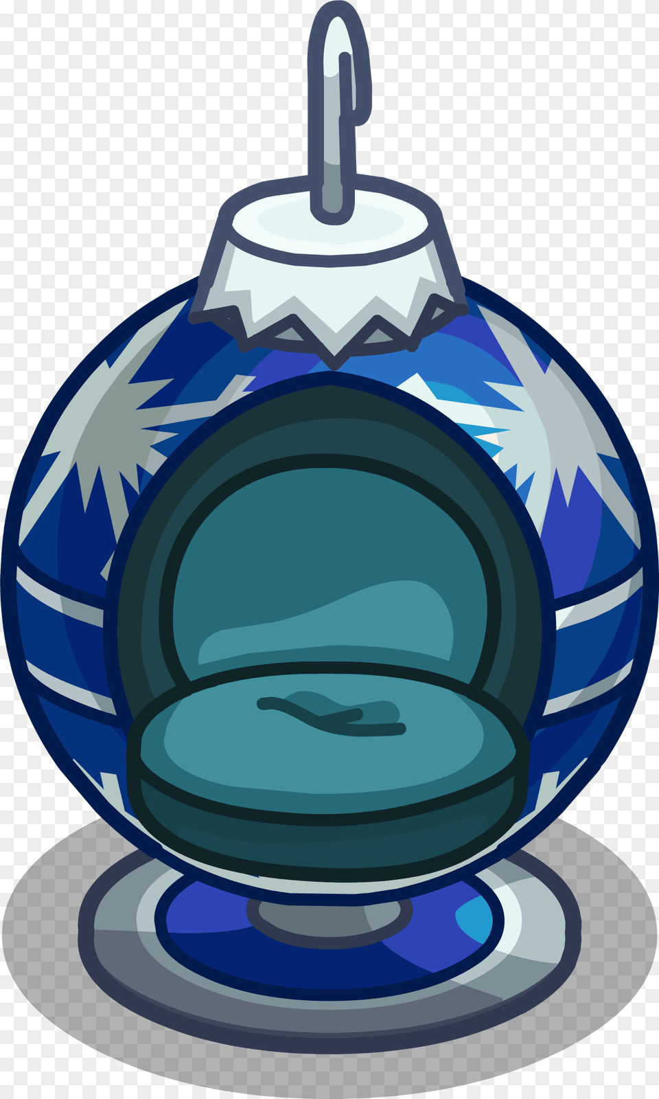 Blue Ornament Chair Sprite 003 Christmas Day, Pottery, Ammunition, Grenade, Weapon Free Png Download