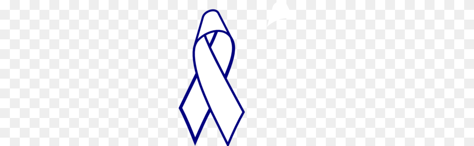 Blue Outline Cancer Ribbon Clip Art, Symbol, Accessories, Formal Wear, Tie Free Png