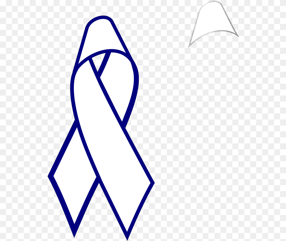 Blue Outline Cancer Ribbon Svg Vector Eel, Symbol, Accessories, Formal Wear, Tie Free Png