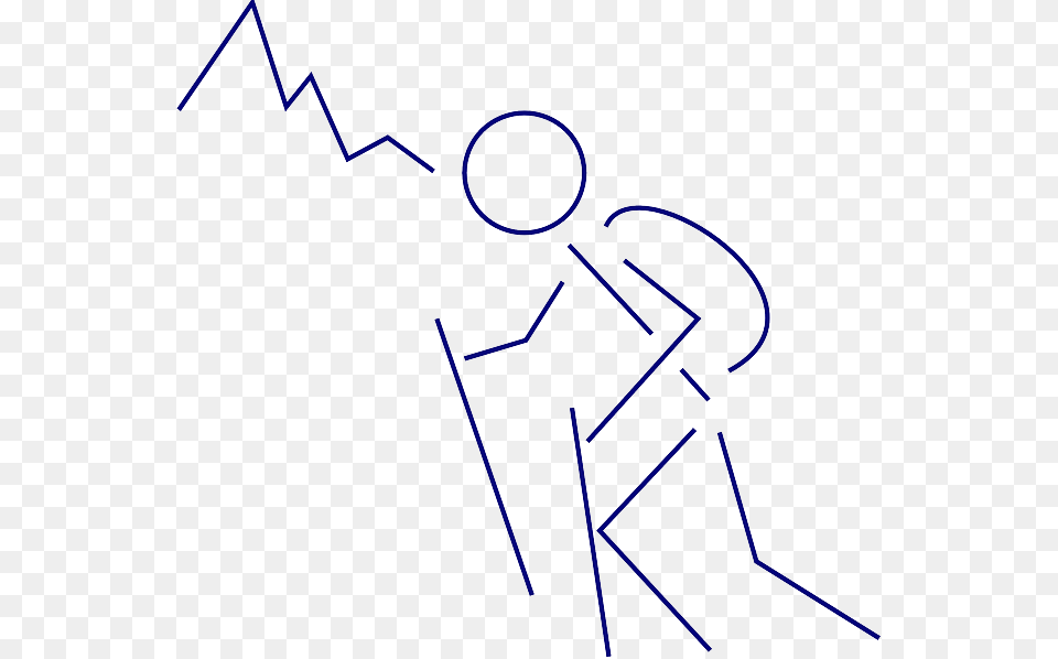 Blue Outline Mountain Person White Backpack Ark Mountain Vector, People Free Transparent Png