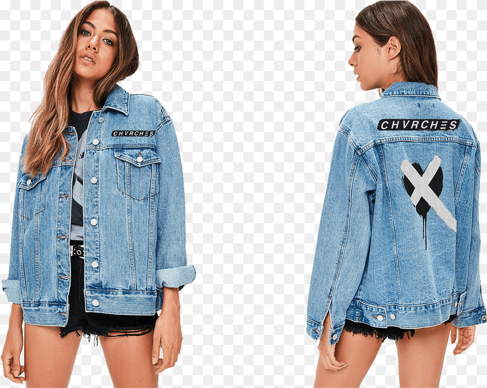 Blue Oversized Denim Jacket, Clothing, Coat, Vest, Pants Free Png Download