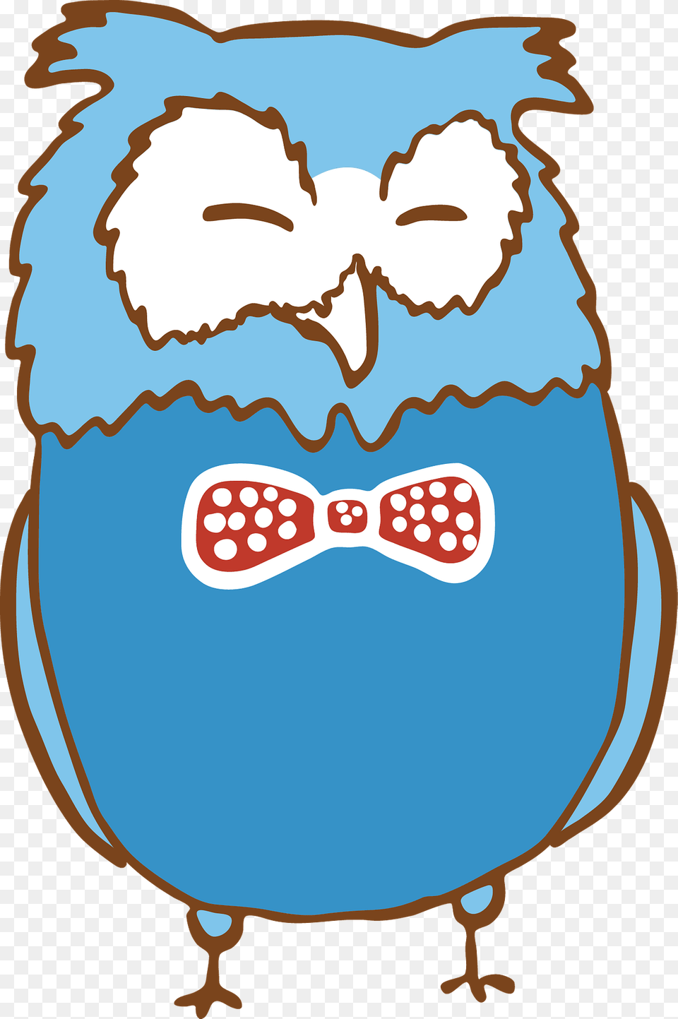 Blue Owl In A Bow Tie With Eyes Closed Clipart, Accessories, Formal Wear, Face, Head Free Png Download