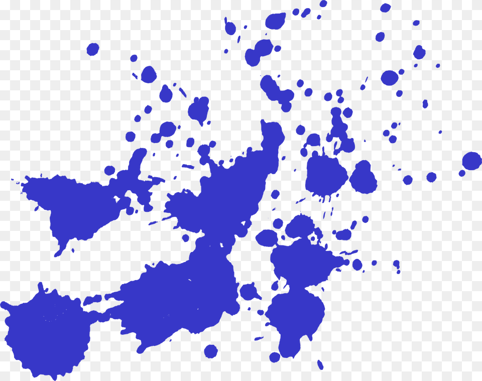 Blue Paint Splatter, Stain Png Image