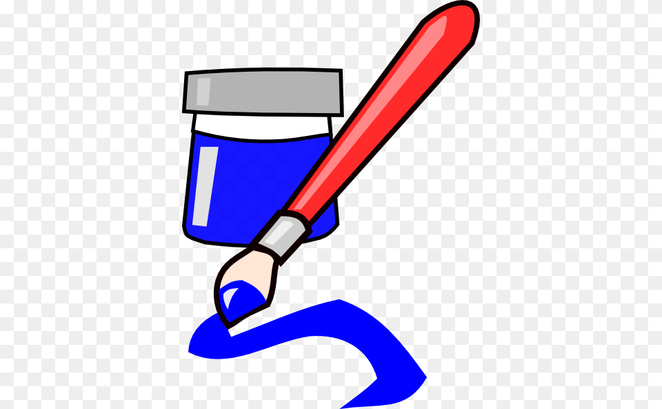 Blue Paintbrush Clip Art, Brush, Device, Tool, Smoke Pipe Png