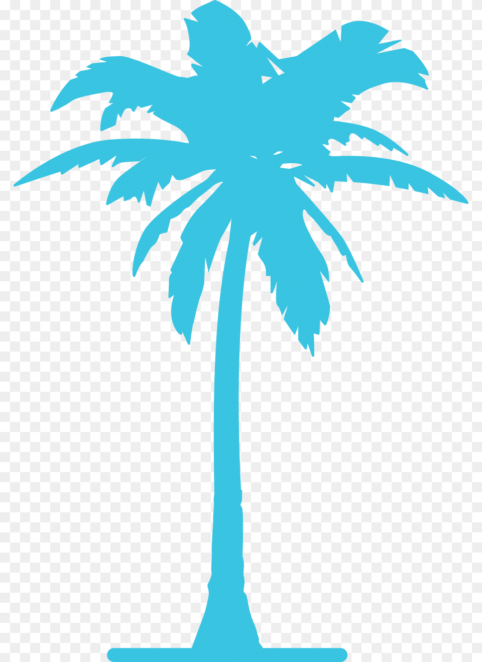 Blue Palm Tree, Palm Tree, Plant, Cross, Symbol Free Png
