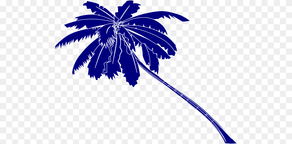 Blue Palm Tree Clip Art At Clker Com Vector Clip Art Blue Palm Tree, Leaf, Palm Tree, Plant, Flower Free Png