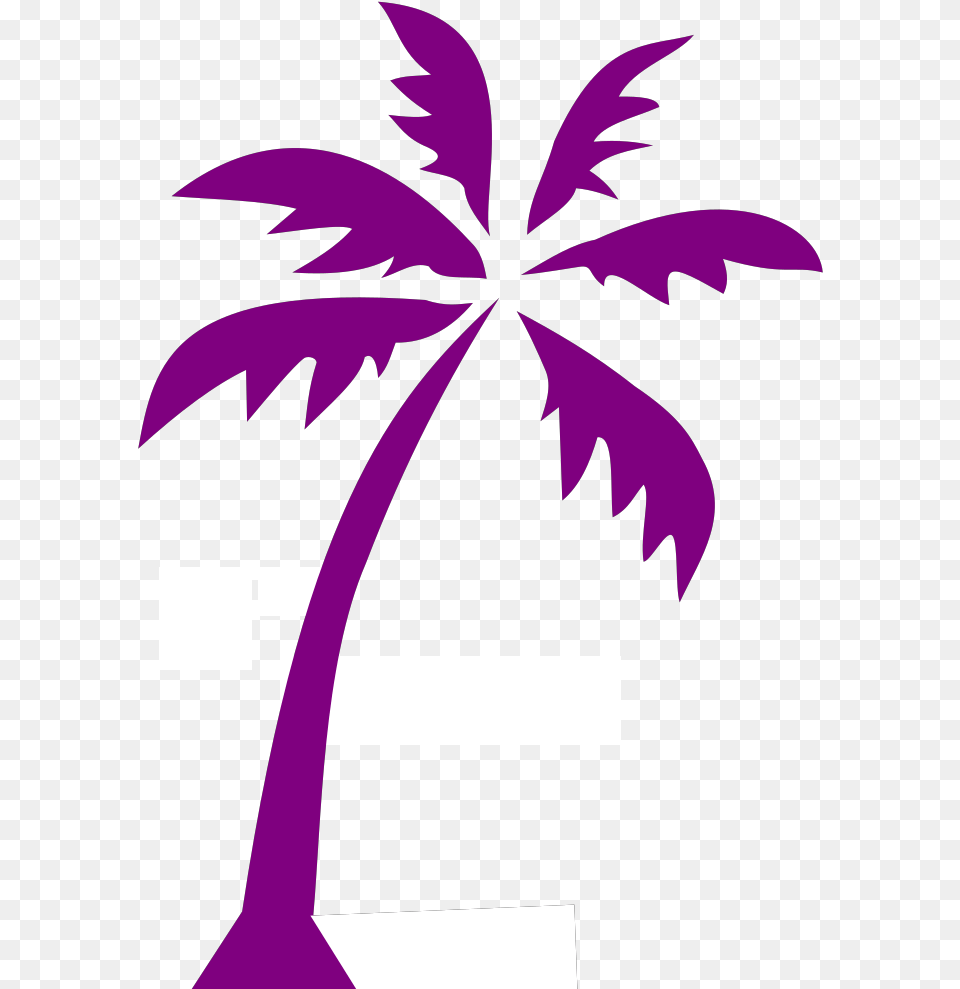 Blue Palm Tree Svg Clip Art For Web Download Clip Art Palm Tree Clip Art Island Logo, Leaf, Palm Tree, Plant, Purple Png