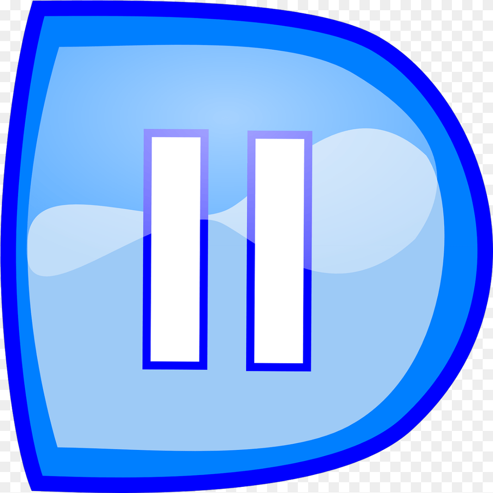 Blue Pause Button Svg Clip Arts Pause On Button, Computer Hardware, Electronics, Hardware, Screen Png