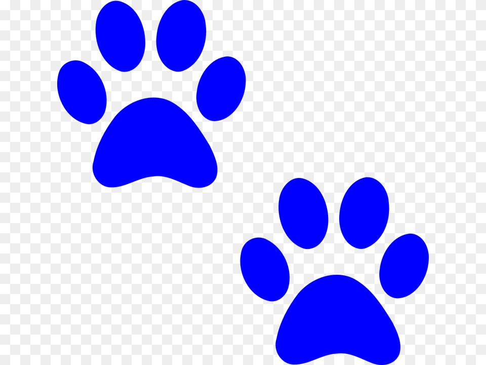 Blue Paw Print Clip Art, Footprint Free Png