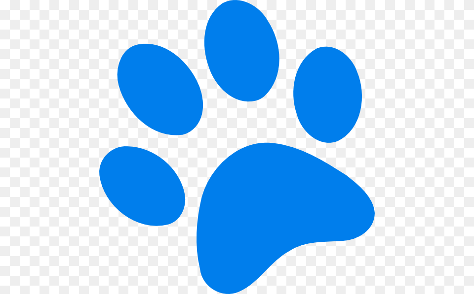 Blue Paw Print Clip Art For Web, Footprint, Home Decor Free Png