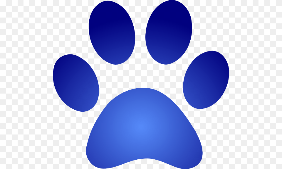 Blue Paw Print With Gradient Clip Arts, Logo, Head, Person, Footprint Free Png