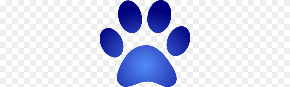 Blue Paw Print With Gradient Clip Arts For Web, Lighting Png Image