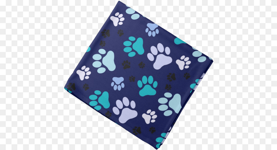 Blue Paw Prints Kerchief, Blanket Free Png Download