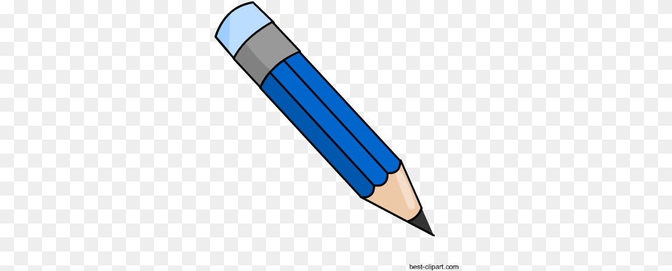 Blue Pencil With Blue Eraser Clip Art Free Blue Pencil Clip Art, Dynamite, Weapon Png Image