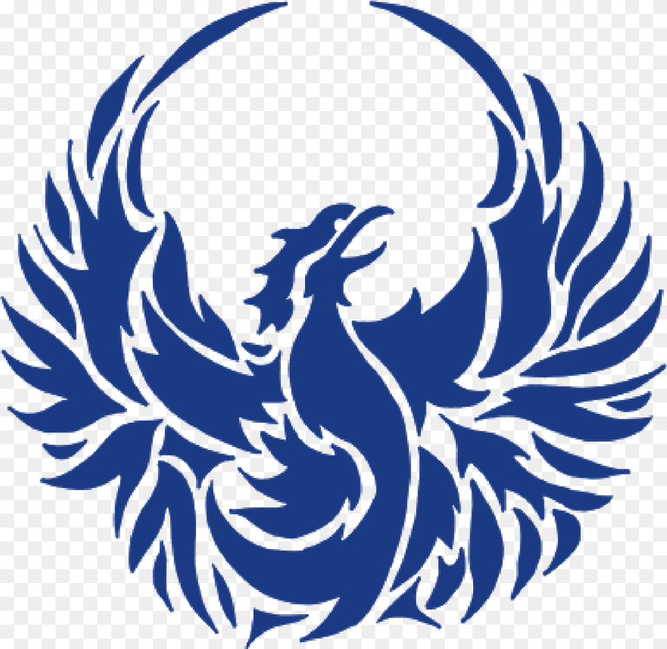 Blue Phoenix Logos Clipart Black And White Download Phoenix Decal Roblox, Dragon, Person, Face, Head Png Image