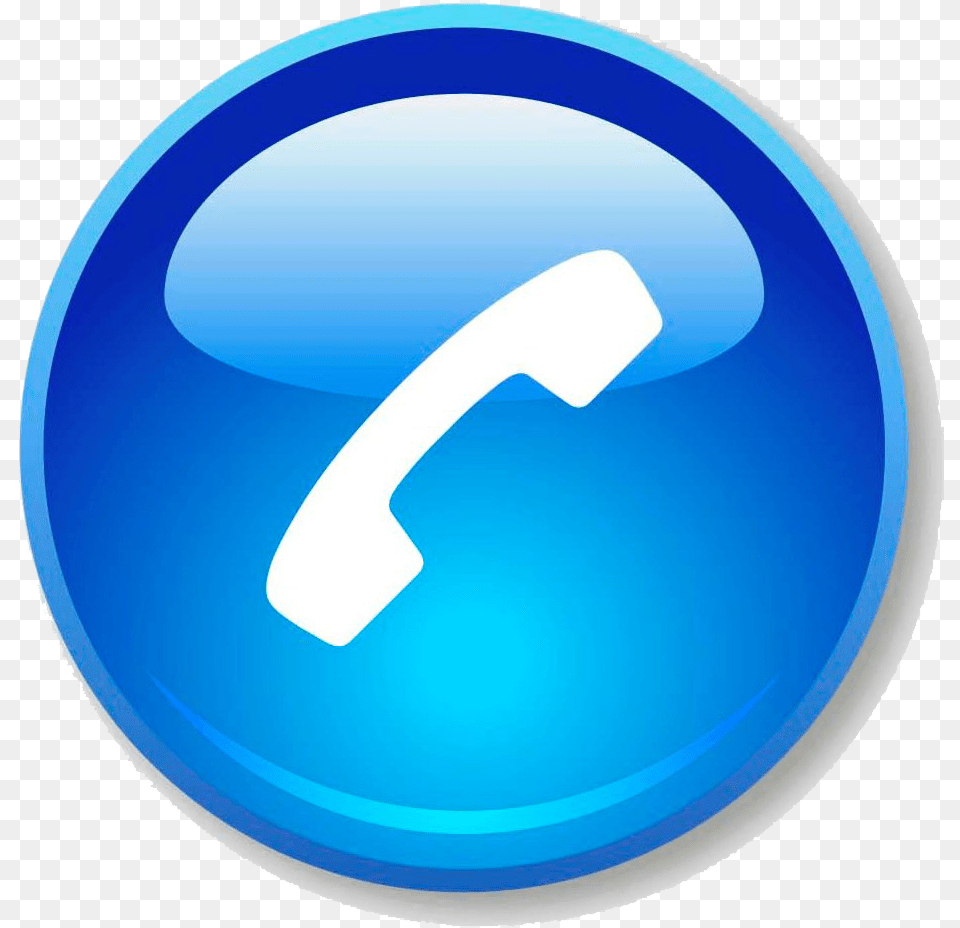 Blue Phone Icon, Symbol, Sign, Disk Png Image
