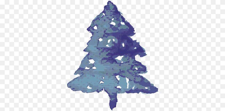 Blue Pine Tree Watercolor Transparent U0026 Svg Vector File Arbol De Navidad Azul Vexels, Plant, Christmas, Christmas Decorations, Festival Png