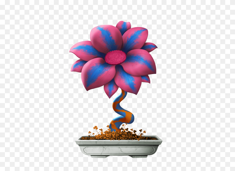 Blue Pink Panther, Plant, Potted Plant, Tree, Bonsai Free Png