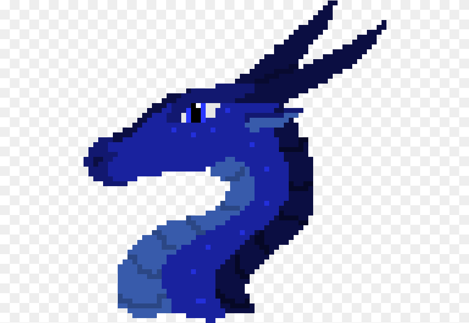 Blue Pixel Dragon Illustration, Animal, Sea Life Free Png Download