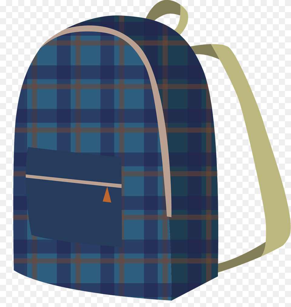 Blue Plaid Backpack Clipart, Bag, Tartan Free Png