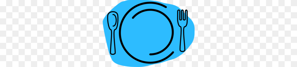 Blue Plate Cartoon Clip Art For Web, Cutlery, Fork, Food, Meal Free Png Download