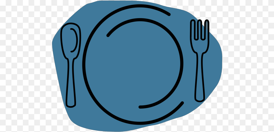 Blue Plate Icons Spoon And Fork, Cutlery, Food, Meal, Dish Png