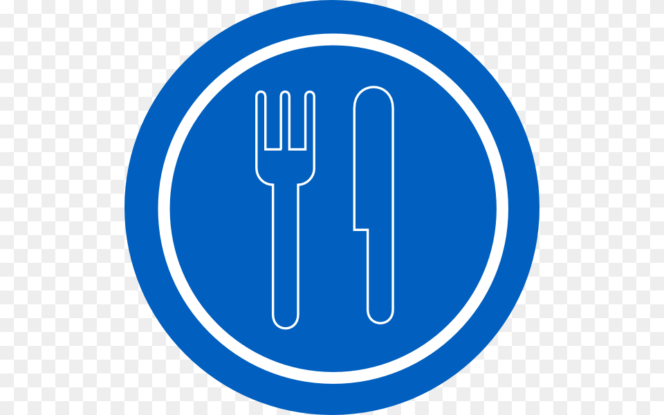 Blue Plate With Outline Knife And Fork Icon Portable Network Graphics, Cutlery, Spoon, Ammunition, Grenade Free Transparent Png