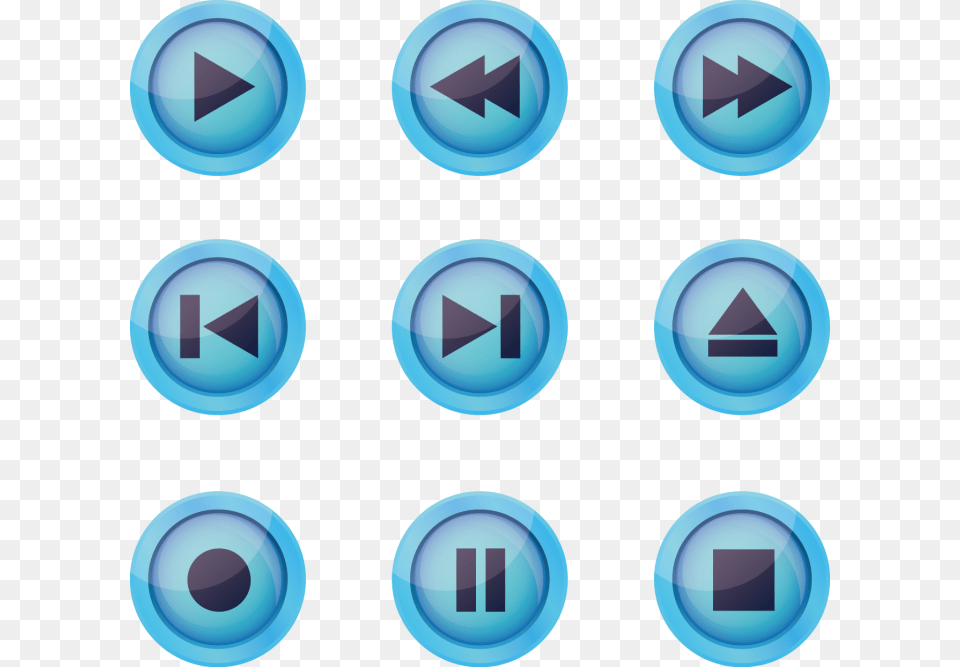 Blue Play Associated Button Euclidean Vector Icon Iconos De Reproductor De Musica, Sphere, Disk, Symbol Free Png Download