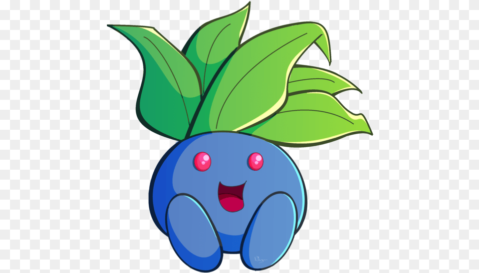 Blue Pokemon With Green Leaves, Leaf, Plant, Berry, Blueberry Png