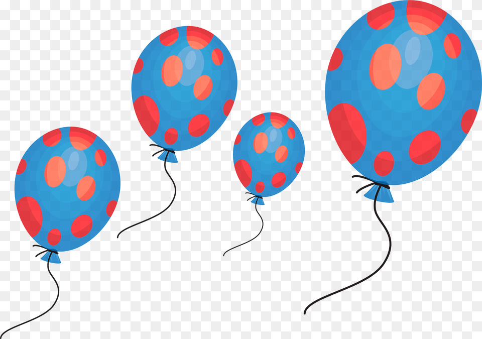 Blue Polka Dot Balloons Clipart, Balloon, Pattern Free Png Download