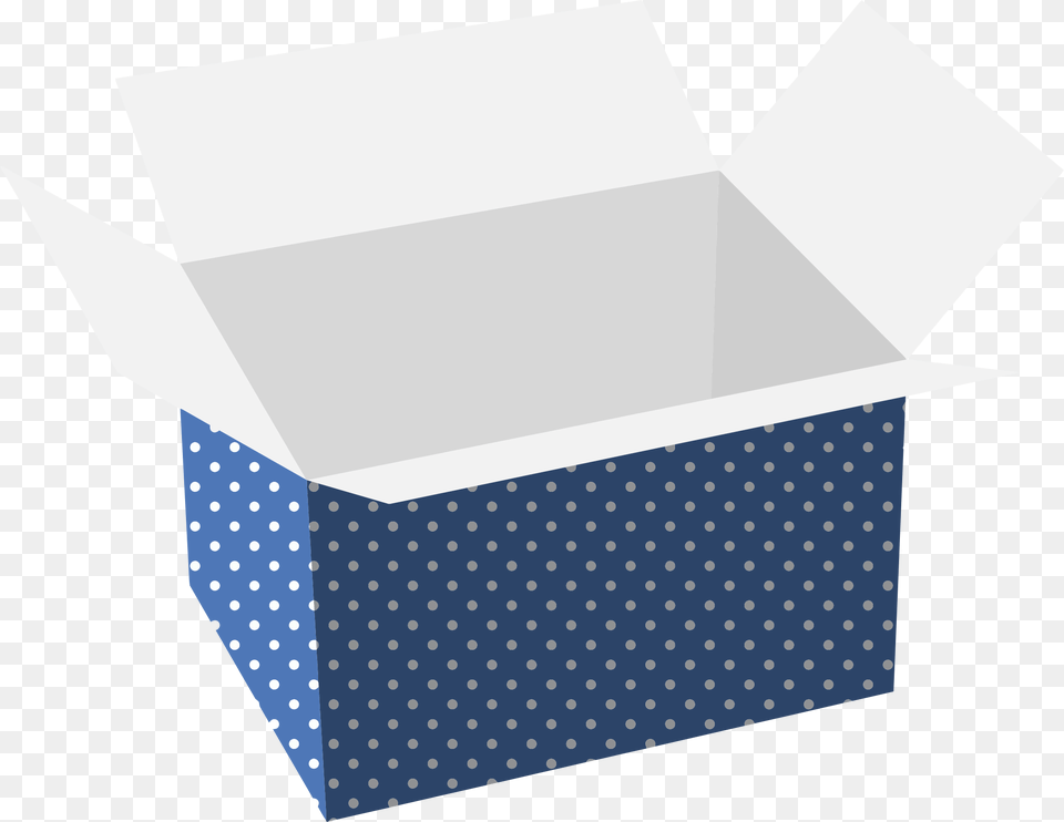 Blue Polka Dot Cardboard Box Icons, Carton Free Png Download