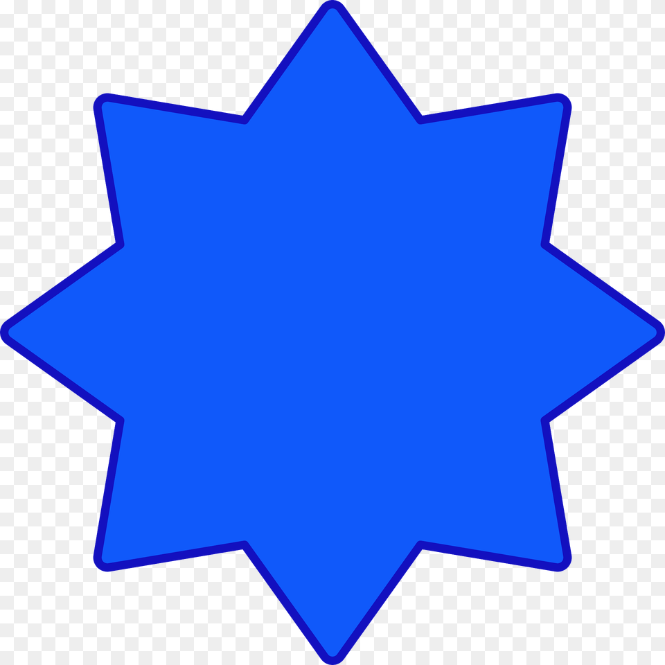 Blue Polygon Star Clipart, Leaf, Plant, Star Symbol, Symbol Free Png Download