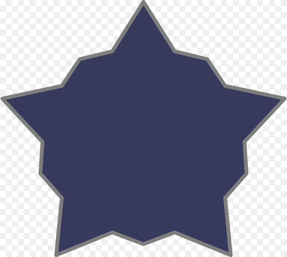 Blue Polygone Shape Clipart, Symbol, Star Symbol, Leaf, Plant Free Png