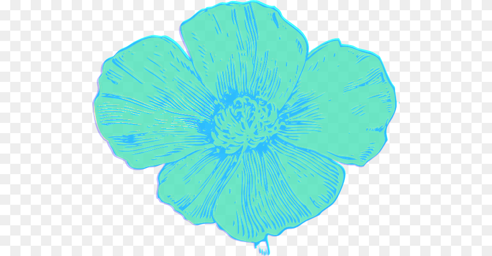 Blue Poppy Clip Art, Anemone, Flower, Petal, Plant Png Image