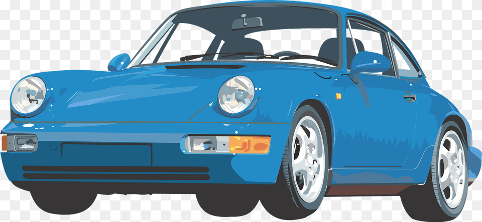 Blue Porsche Clipart, Car, Vehicle, Transportation, Coupe Png