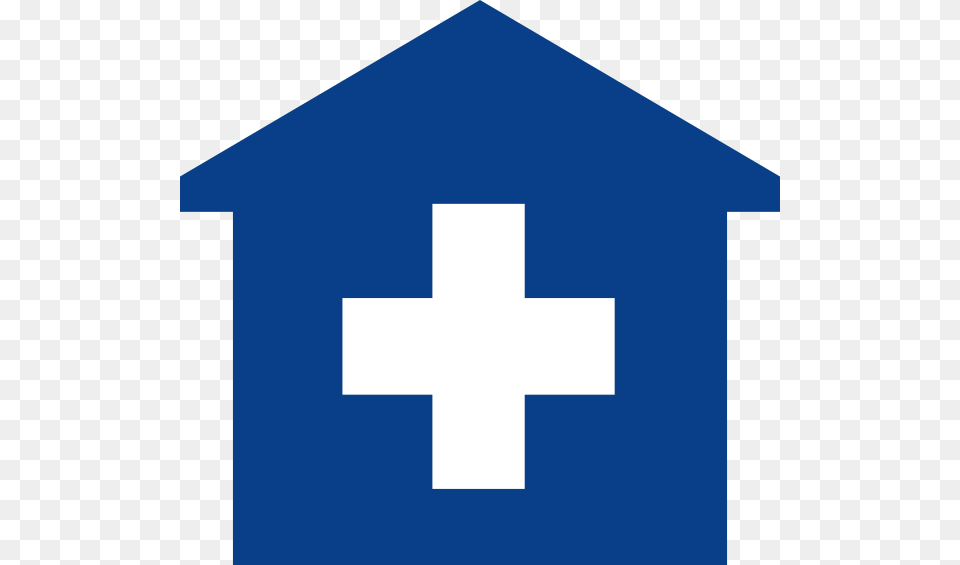 Blue Primary Care Medical Home Clip Art, First Aid, Cross, Symbol, Outdoors Free Png Download